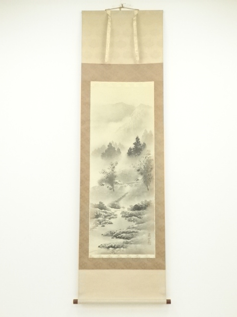JAPANESE HANGING SCROLL / HAND PAINTED / LANDSCAPE